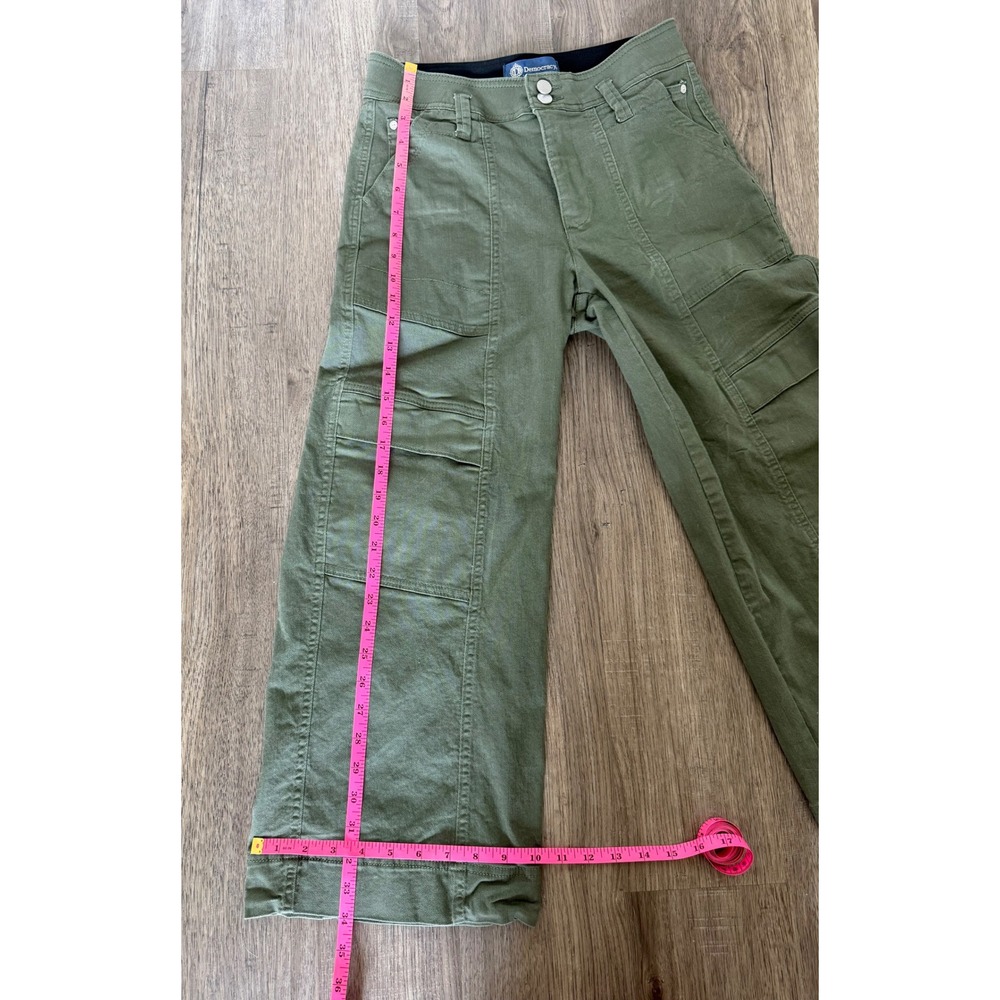 Democracy Ab Solution Olive Green Wide Leg Cargo Utility Pants Wide Leg Size 4 - Picture 8 of 9